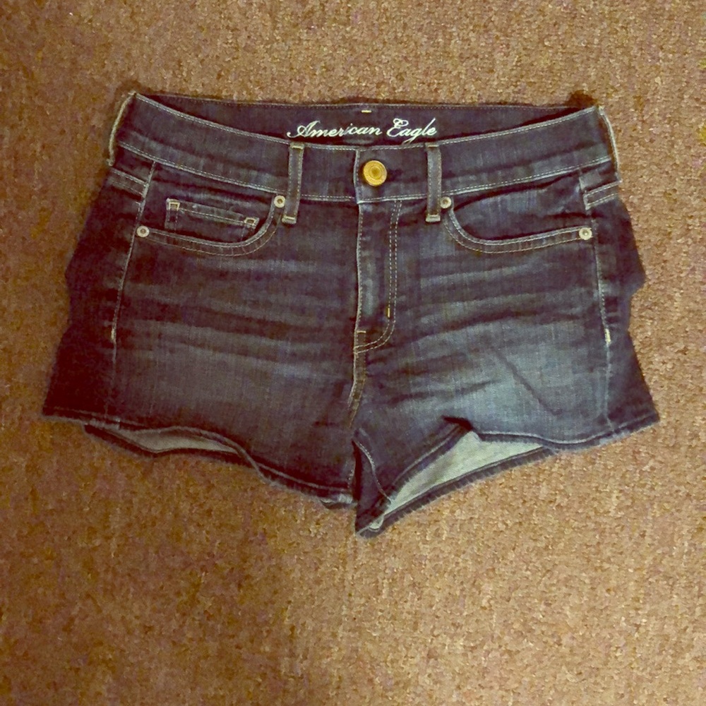 American Eagle Stretch Dark Wash Denim Shorts